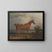 Hunting Scene Painting in a Landscape - James Ward — framed artwork on a wall