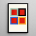 Modification of the hue and tint of a color when placed on or near different colors - James Ward — framed artwork on a wall