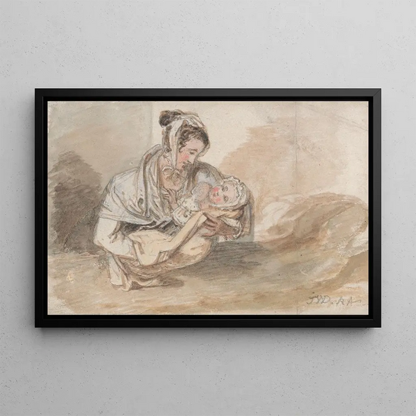 Mother and Child - James Ward — framed artwork on a wall