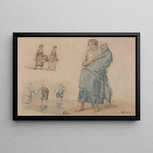 Scottish Women Peasants - James Ward — framed artwork on a wall