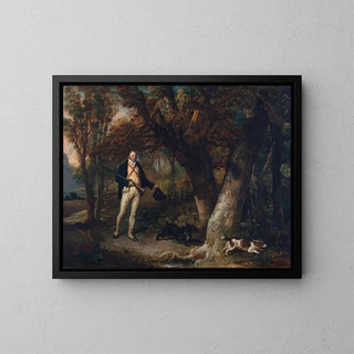 The Reverend Thomas Levett and his favorite dogs hunting pheasants - James Ward — framed artwork on a wall
