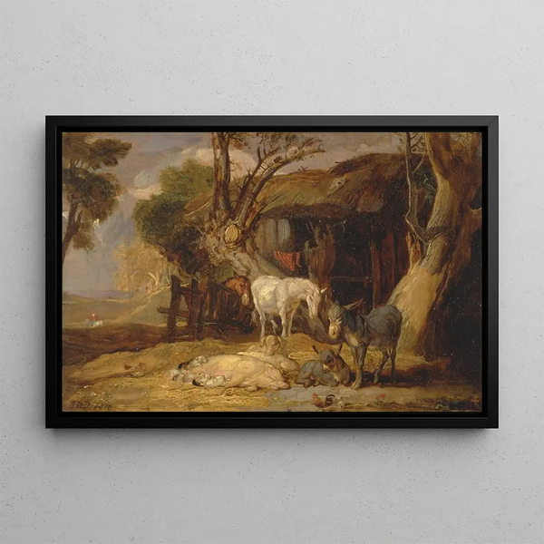 La cour de paille - James Ward — framed artwork on a wall