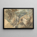 Cascade in North Wales - James Ward — framed artwork on a wall