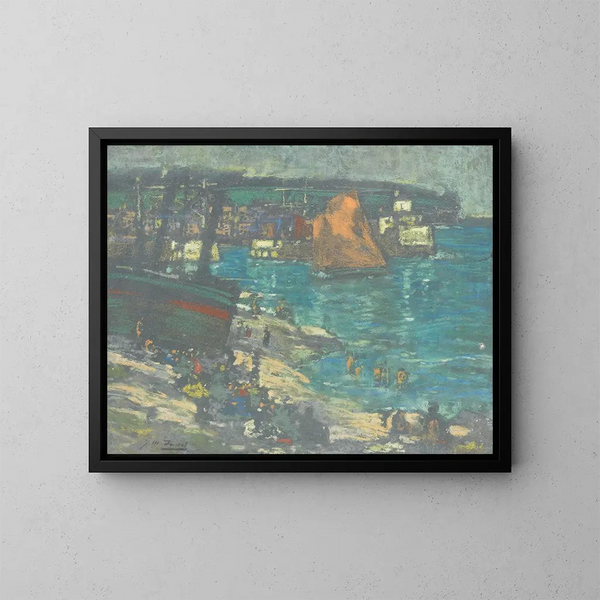On the beach of Arbroath - James Watterston Herald — framed artwork on a wall