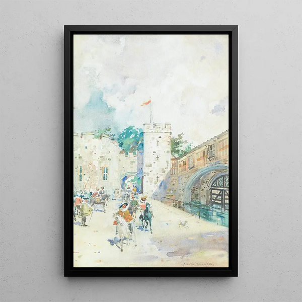 the Tower of London and Traitors' Gate - James Watterston Herald — framed artwork on a wall