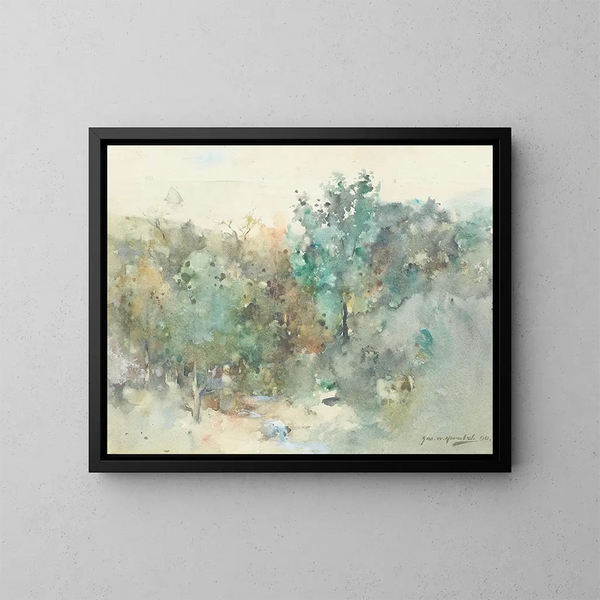 Stream in the Forest - James Watterston Herald — framed artwork on a wall