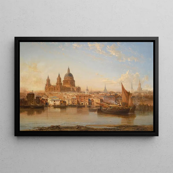 Saint Paul depuis la Rivière - James Webb — framed artwork on a wall