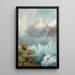 Les Grands Charmoz above the Mer de Glace Chamonix - James Whittet Smith — framed artwork on a wall
