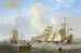 a British opium schooner and other ships off Hong Kong - James Wilson Carmichael — artwork view