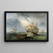 Ships at Sea - James Wilson Carmichael — framed artwork on a wall