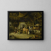 Interior of a peasant's house - James de Rijk — framed artwork on a wall