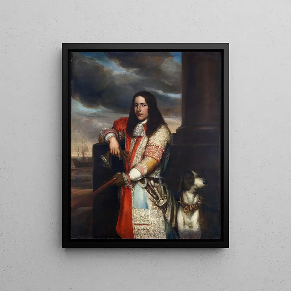 Engel de Ruyter 1648-83 Vice-amiral Fils de Michiel Adriaensz de Ruyter - Jan Andrea Lievens — framed artwork on a wall
