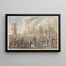 The fish market in Rotterdam - Jan Anthonie Langendijk — framed artwork on a wall