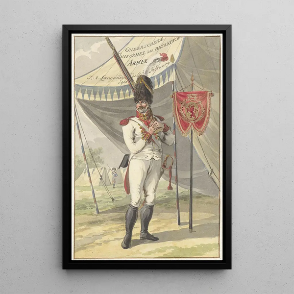 Grenadier de la garde de Son Excellence le Pensionnaire - Jan Anthonie Langendijk — framed artwork on a wall