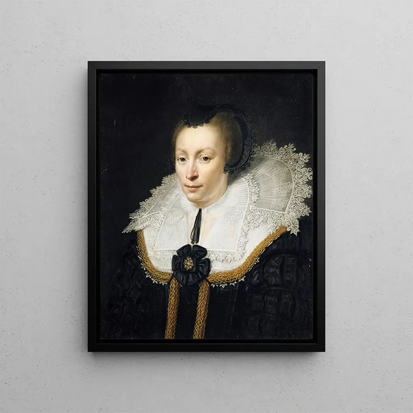 Portrait en buste d'une dame - Jan Anthonisz van Ravesteyn — framed artwork on a wall