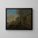 Peasants by a Riverbank - Jan Asselijn — framed artwork on a wall