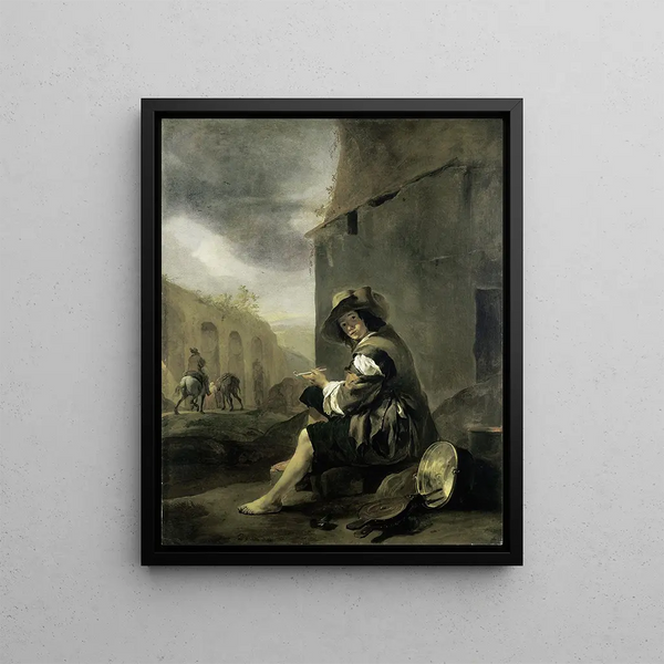 Roman Tinker - Jan Baptist Weenix — framed artwork on a wall