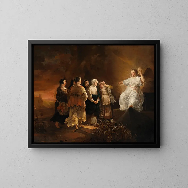 Les Saintes Femmes au Tombeau - Jan Baptist Weenix — framed artwork on a wall