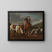Hunting Post Painting - Jan Baptist Wolfaerts — framed artwork on a wall