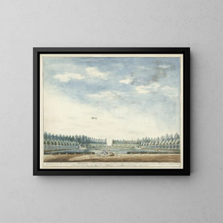 The House Garden Offem near Noordwijk - Jan Baptist van Eeckhout — framed artwork on a wall