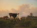 a flat landscape with livestock - Jan Bedijs Tom — artwork view