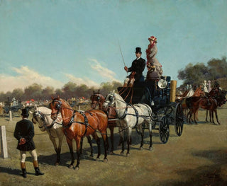 Concours de carrosses sur la place du château d'Ujazd - Jan Bogumił Rosen — artwork view
