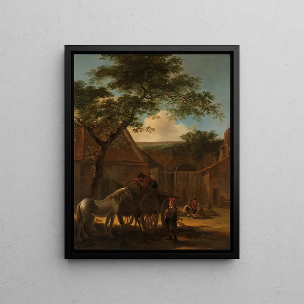 Cour de ferme - Jan Both — framed artwork on a wall