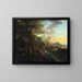 Italian landscape painting with a draftsman - Jan Both — framed artwork on a wall