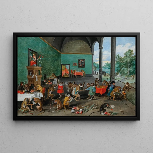 Allegory of Tulip Mania - Jan Brueghel the Younger — framed artwork on a wall