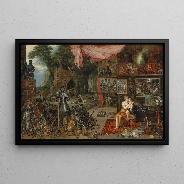 Les Cinq Sens: le toucher - Jan Brueghel le Jeune — framed artwork on a wall