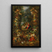 The Holy Family surrounded by a garland of fruits supported by putti - Jan Brueghel the Younger — framed artwork on a wall