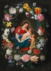 The Virgin and Child with the Little Saint John Baptist surrounded by a garland of flowers - Jan Brueghel the Younger — artwork view