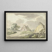 Housewife's Cottage at the Crossroads - Jan Bulthuis — framed artwork on a wall