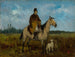 Cavalier à cheval avec des lévriers - Jan Chełmiński — artwork view