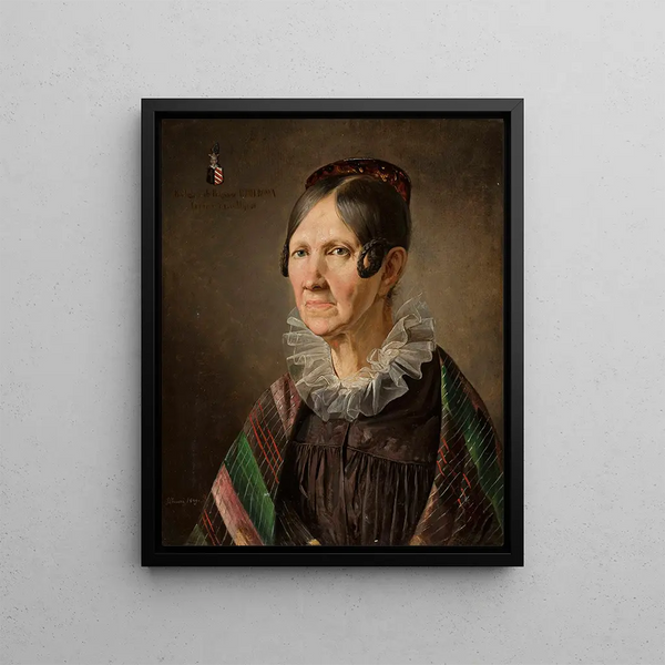 Portrait of Rachela Römer and Raes - Jan Chrucki — framed artwork on a wall