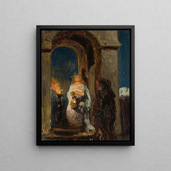 Academic Sketch Painting - Jan Cybis — framed artwork on a wall