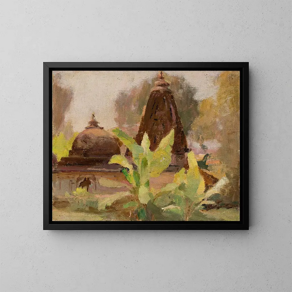 Temple jain d'Ahmedabad - Jan Cybis — framed artwork on a wall