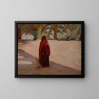 Biskra, a girl - Jan Cybis — framed artwork on a wall
