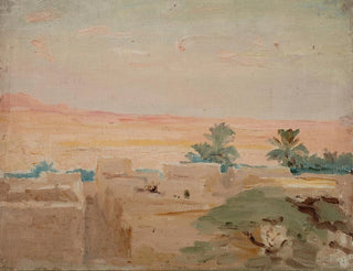 Evening in the Biskra Desert - Jan Cybis — artwork view