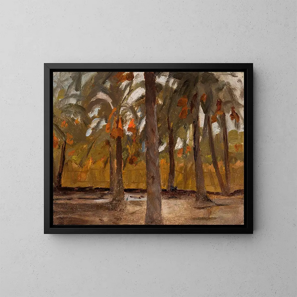 Egyptian palm forest from the Egypt trip - Jan Cybis — framed artwork on a wall