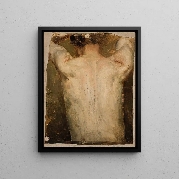 Female Back Model Painting - Jan Cigliski — framed artwork on a wall
