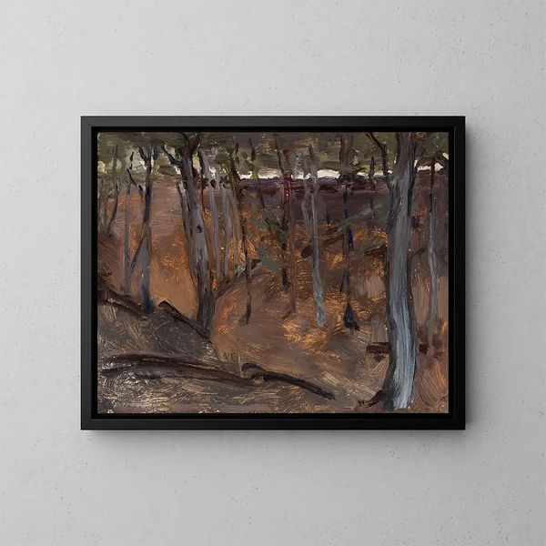 Forest in Finland - Jan Cybis — framed artwork on a wall