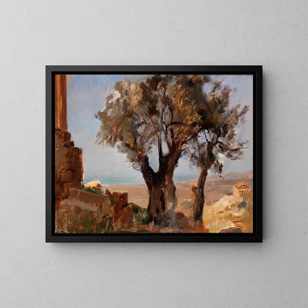 Trees of Girgenti - Jan Cybis — framed artwork on a wall