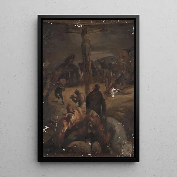 Golgotha - Jan Cybis — framed artwork on a wall