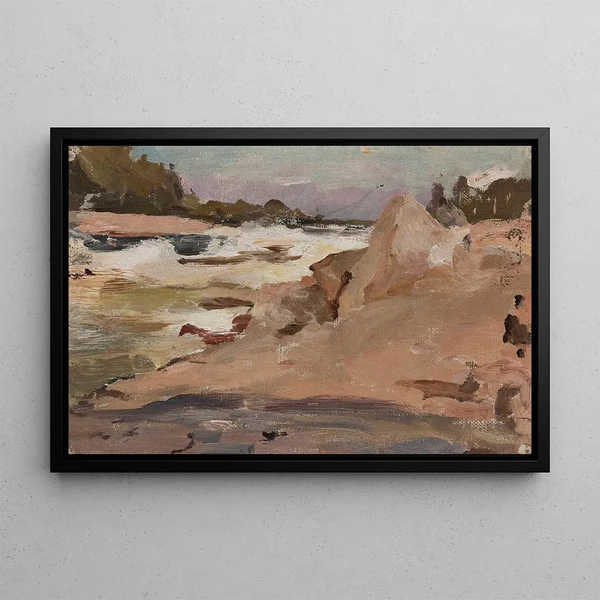 Imatra in the morning, Finland - Jan Cybis — framed artwork on a wall