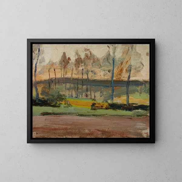 Devant l'église orthodoxe au crépuscule - Jan Cybis — framed artwork on a wall