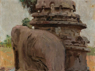 Pagoda of Mahalipur carved into the rock during the journey in India - Jan Cybis — artwork view
