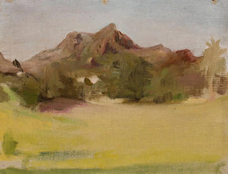 Mountain Landscape Painting of the Journey in India - Jan Cybis — artwork view