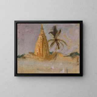 Mumbai, from the journey to India - Jan Cybis — framed artwork on a wall