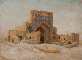 Mosque Persian ancient of the journey in Turkestan - Jan Cybis — artwork view